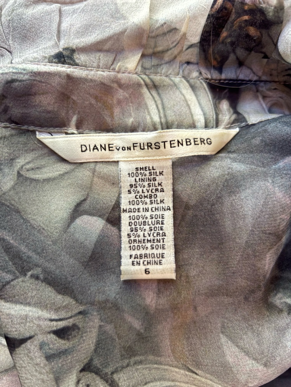Diane von Furstenberg Silk Pintura Watercolor Silk Blouse - Picture 12 of 14